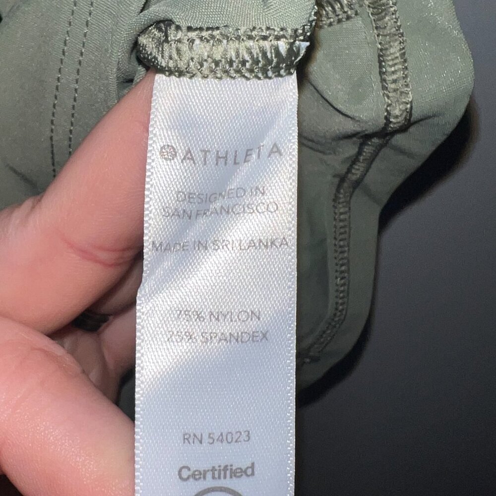 Athleta Olive Green Racerback Tank Top Size M - Picture 3 of 5